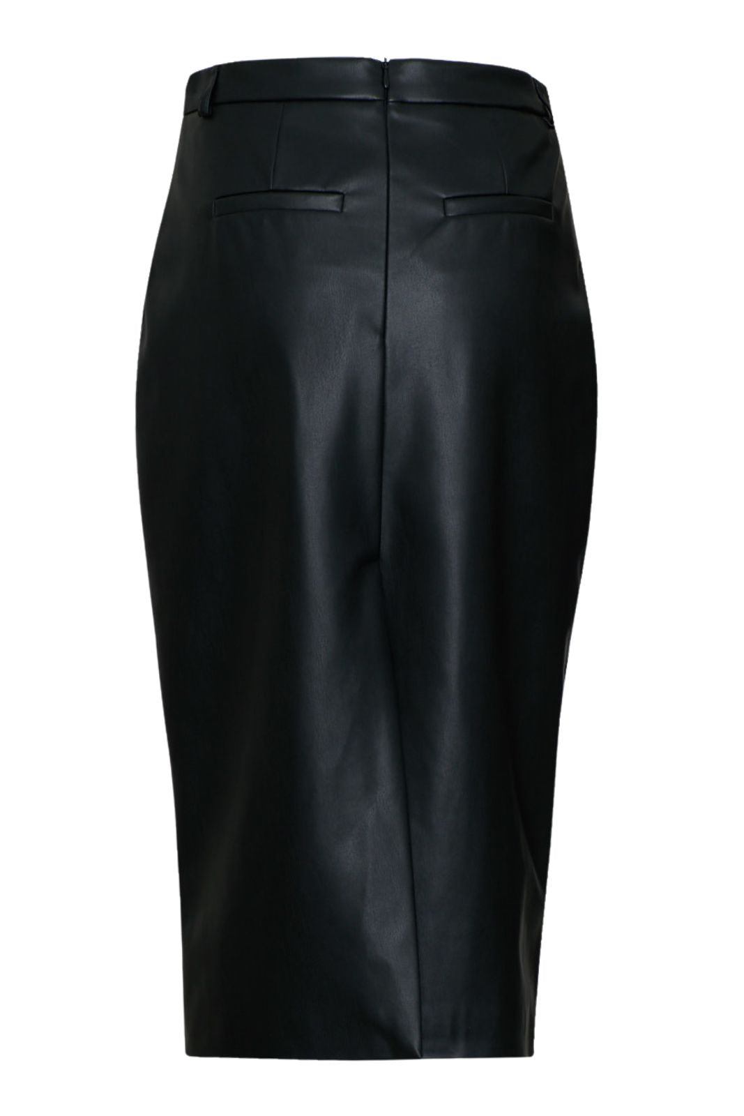 Vicolo Gonna Donna Longuette in ecopelle nera