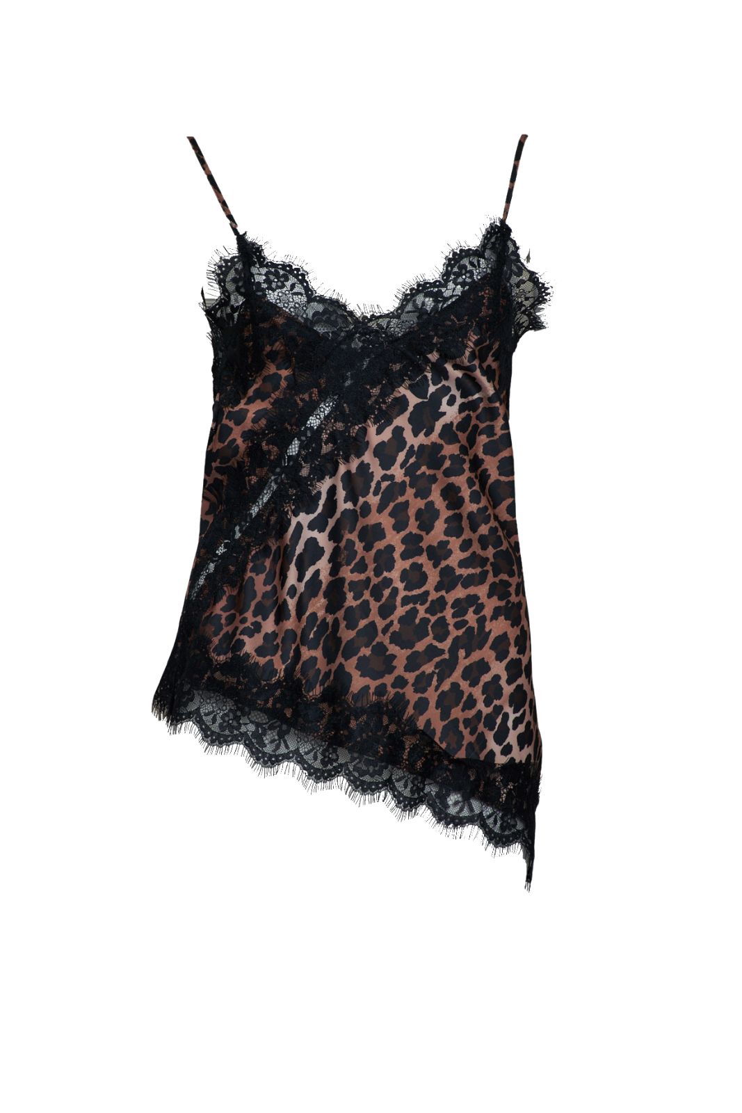 Vicolo canotta da donna animalier con pizzo