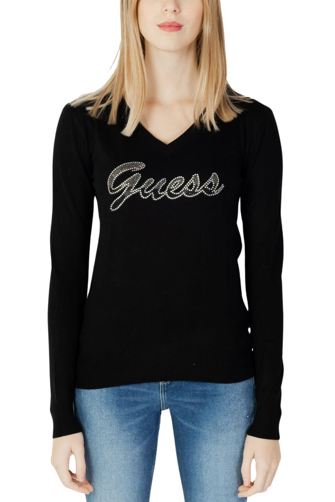 Guess Maglia Donna lettering in strass
