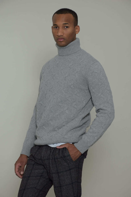 Kangra men's turtleneck with woven workmanship