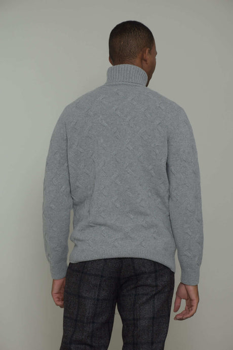 Kangra men's turtleneck with woven workmanship
