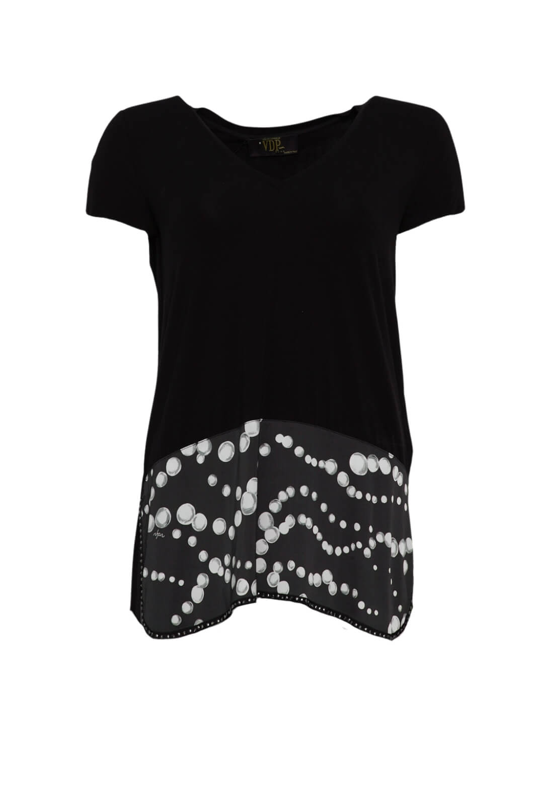 Via delle Perle T-Shirt Donna con perline e borchie