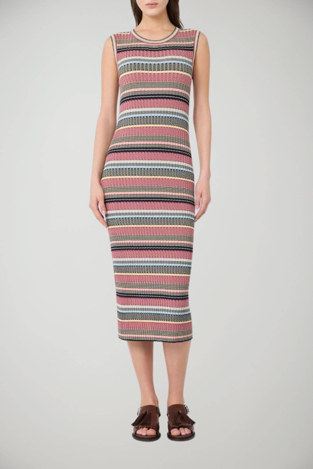 Weekend MaxMara Abito Donna longuette in viscosa multicolore