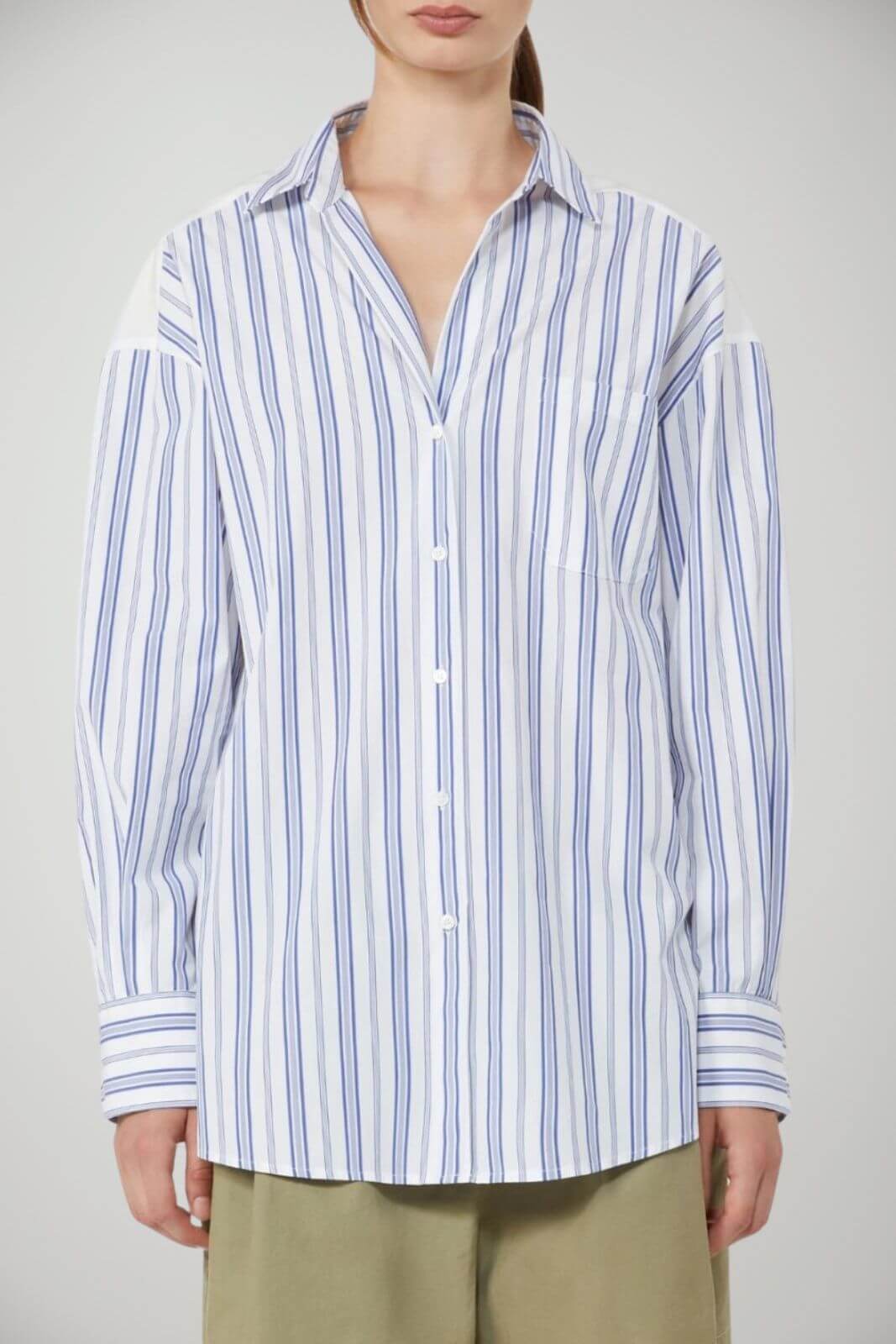 Weekend MaxMara Camicia Donna rigata con pizzo