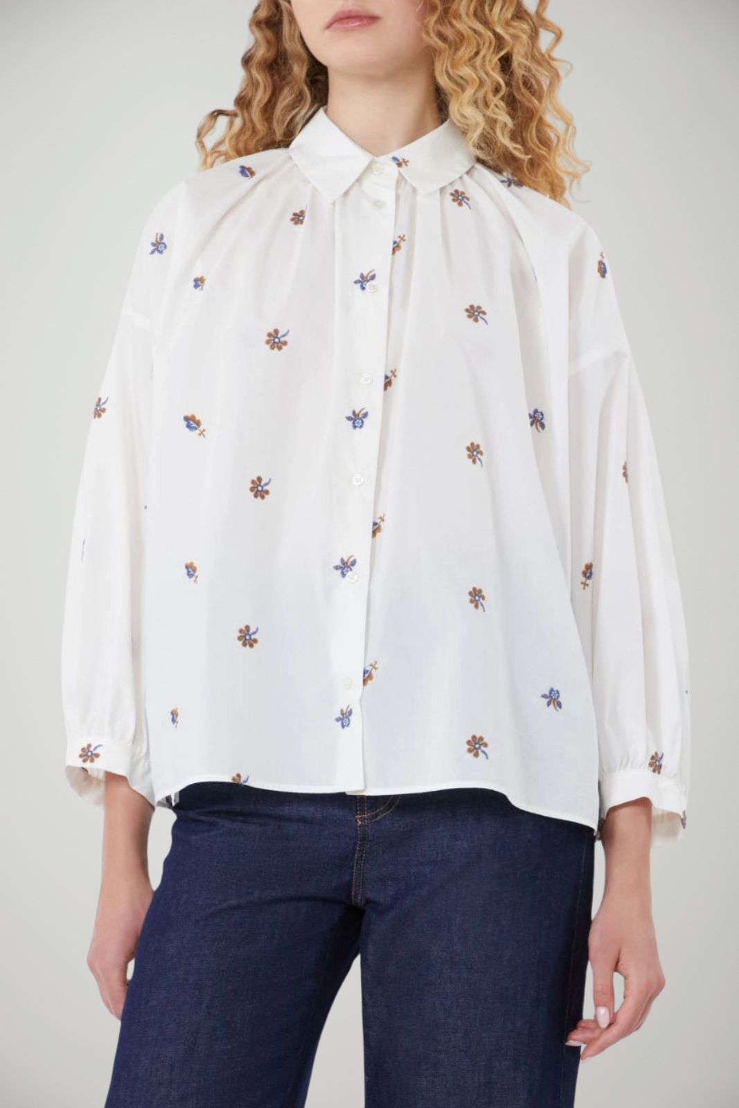 Weekend MaxMara Camicia Donna in popeline con ricami