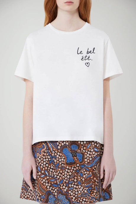 Weekend MaxMara T-shirt Donna regular fit con lettering