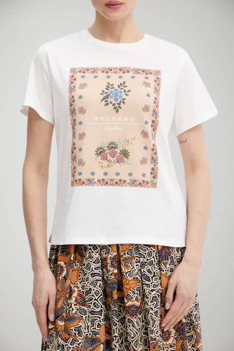 Weekend MaxMara T-shirt Donna in jersey con stampa centrale