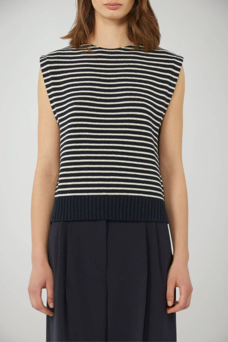 Weekend MaxMara Canotta Donna rigata misto cotone