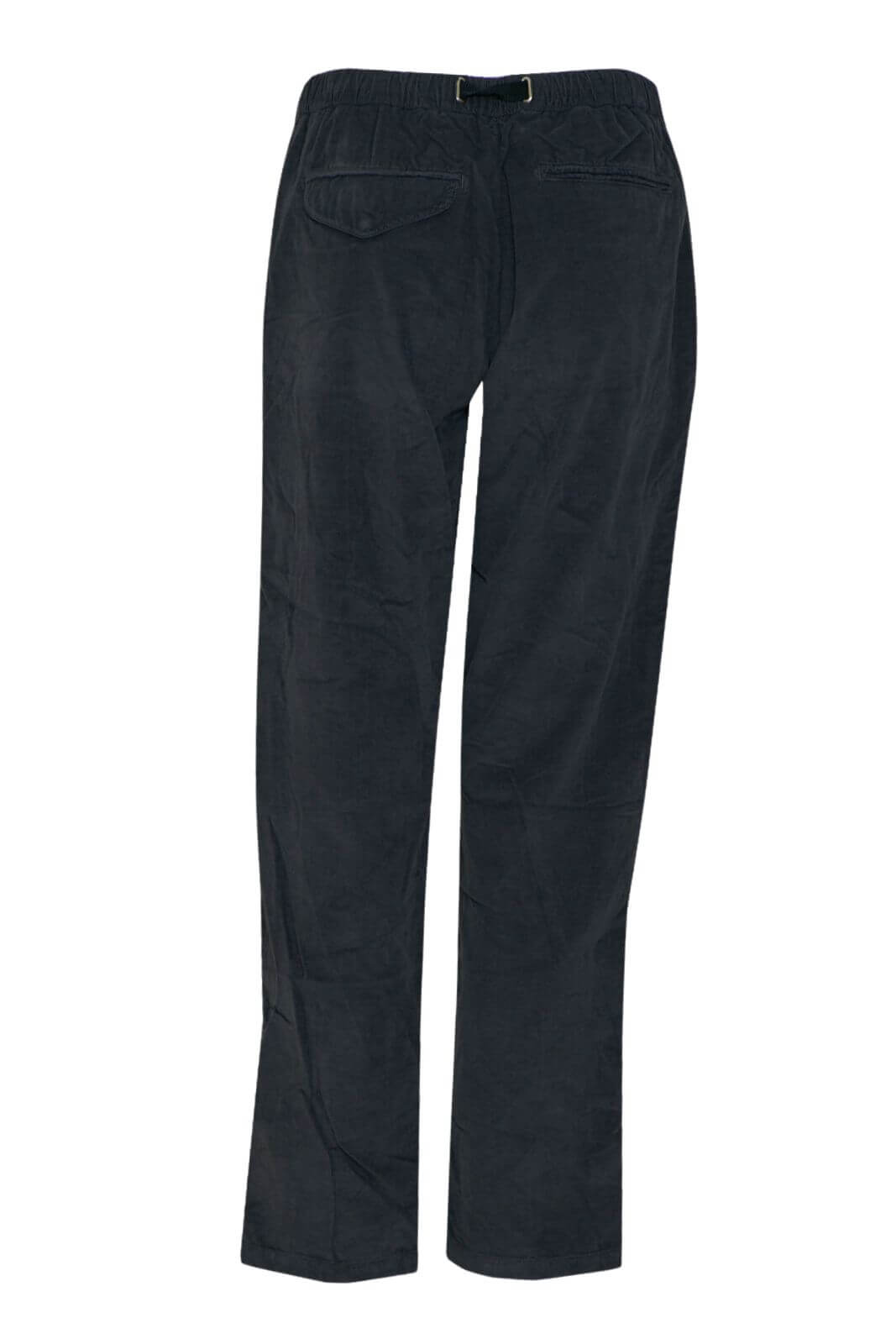 Pantaloni in velluto con coulisse e linea morbida e raffinata