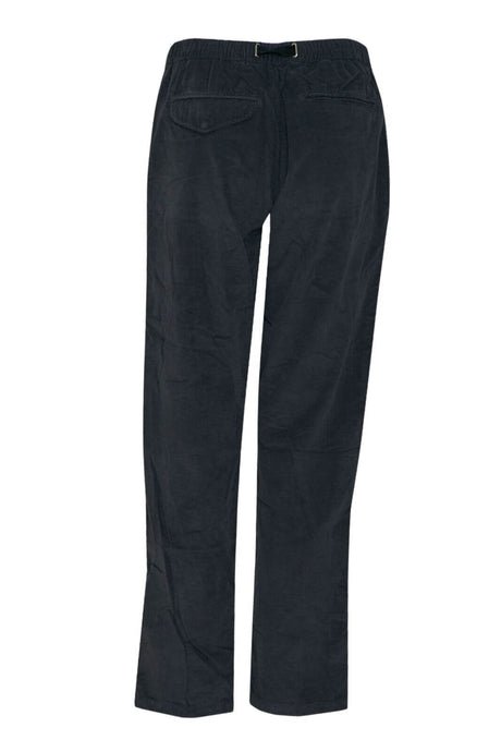 Pantaloni in velluto con coulisse e linea morbida e raffinata