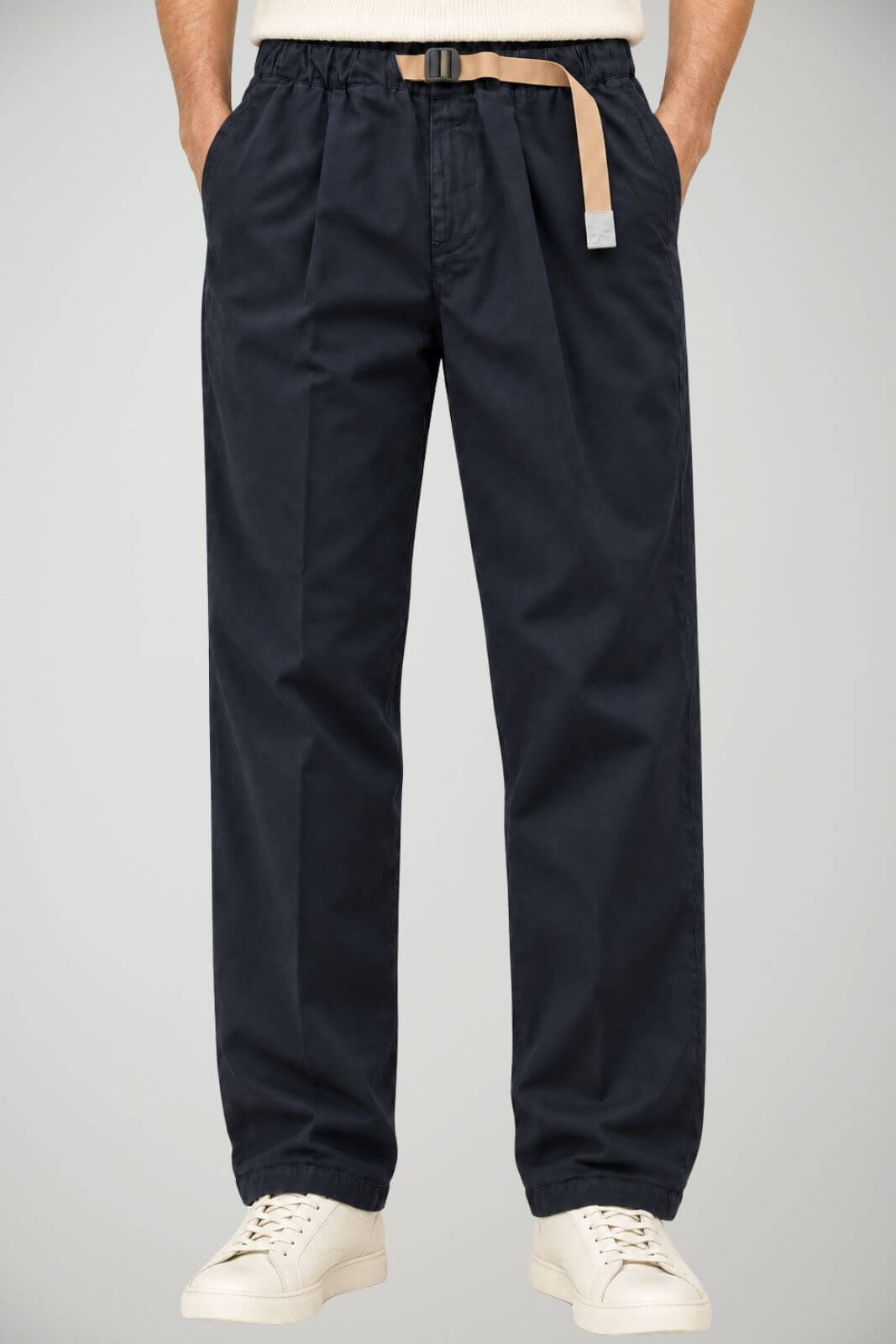 White Sand Pantaloni Uomo in cotone / Navy