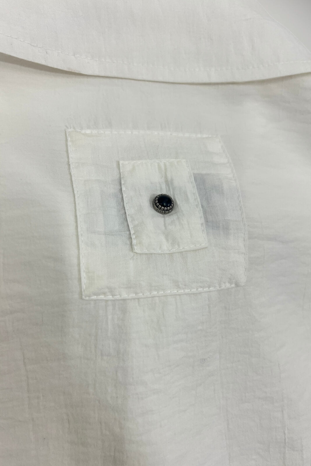 Overshirt da uomo White Sand con bottoni e tasche