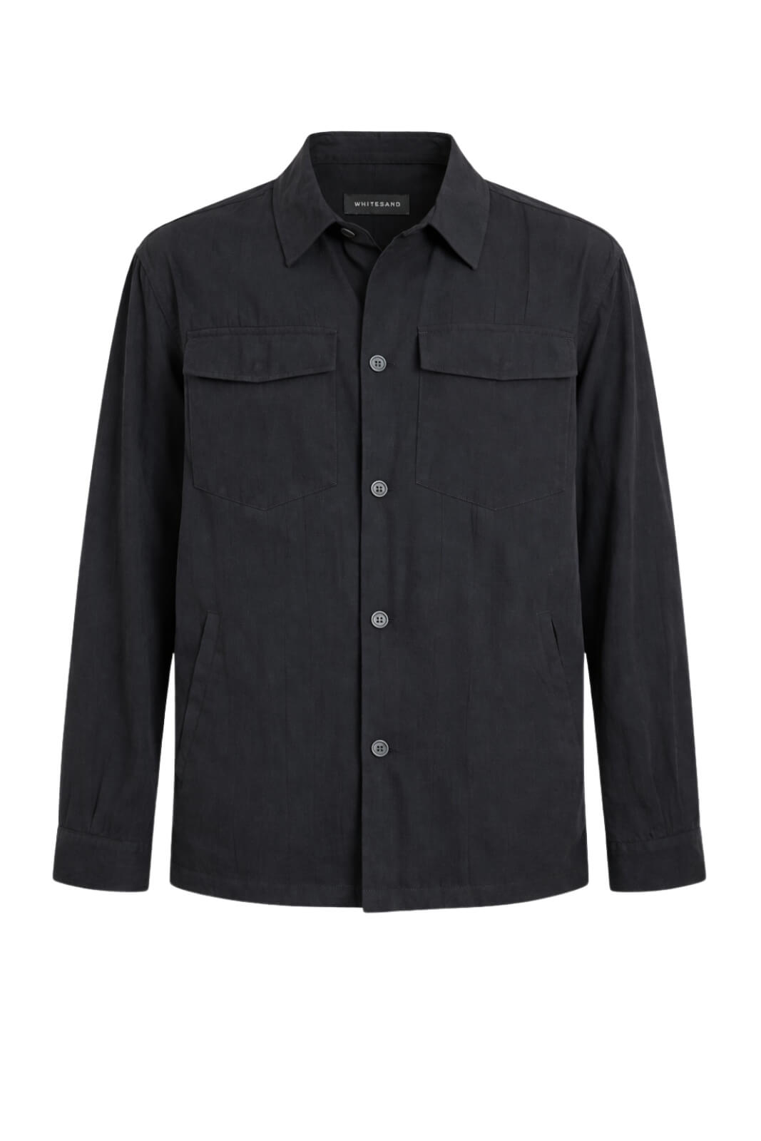 Overshirt da uomo White Sand in viscosa con bottoni