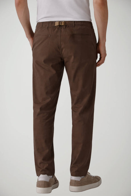 Pantaloni da uomo White Sand con cinturino in misto lino