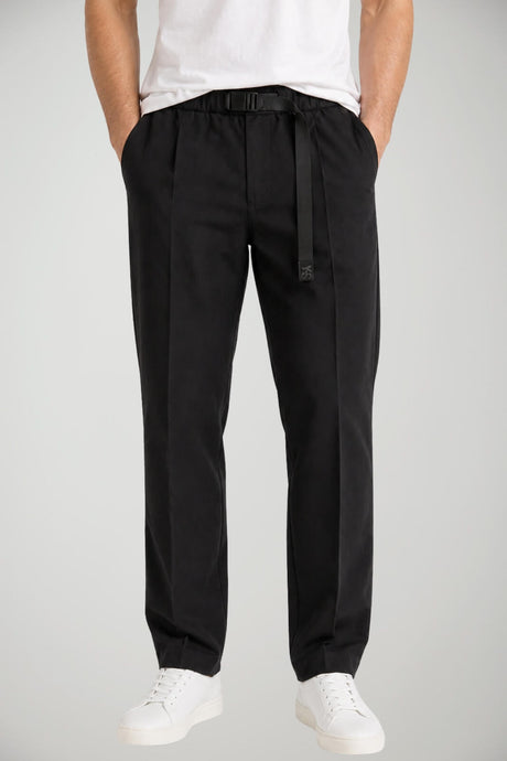 Pantaloni da uomo White Sand increspati con cinturino