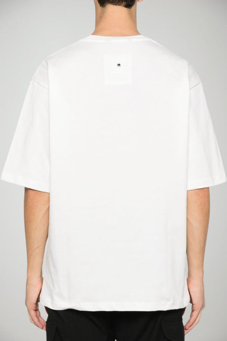 T-shirt da uomo White Sand tinta unita a maniche corte