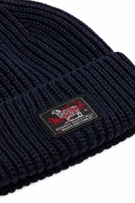 Woolrich Berretto WM Patch Beamie / Navy