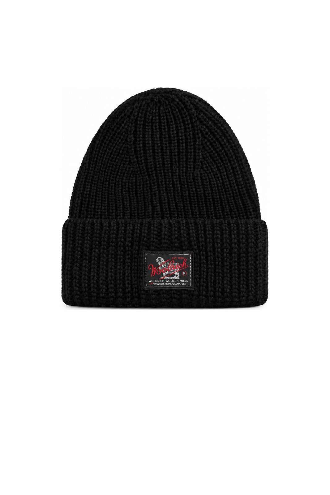Woolrich Berretto WM Patch Beamie / Nero