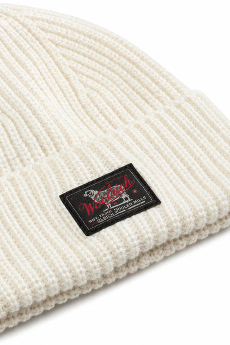 Woolrich Berretto WM Patch Beamie / Panna
