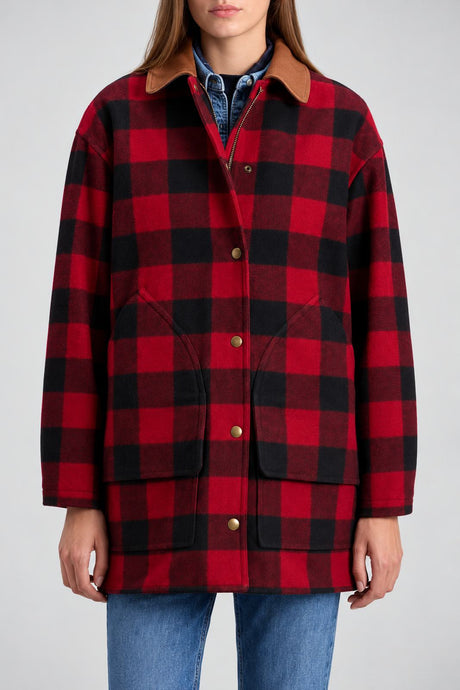 Woolrich Cappotto Donna Barn Check
