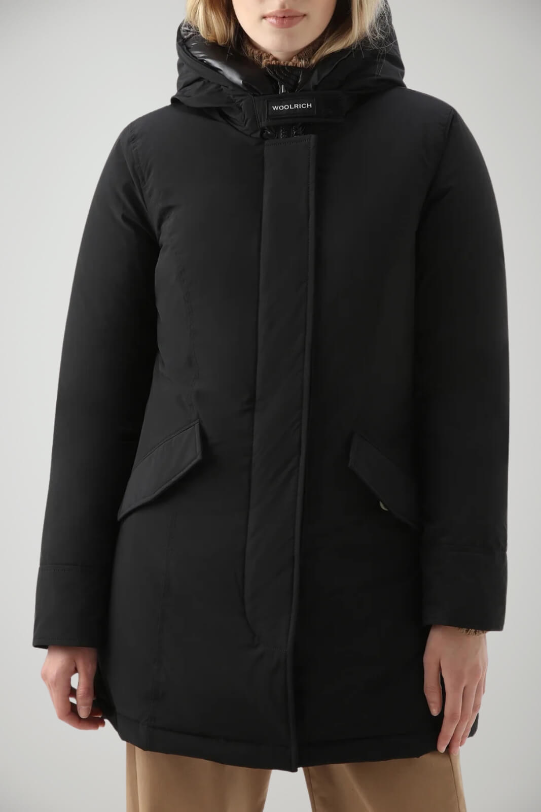 Parka da donna Woolrich in cordura con cappuccio