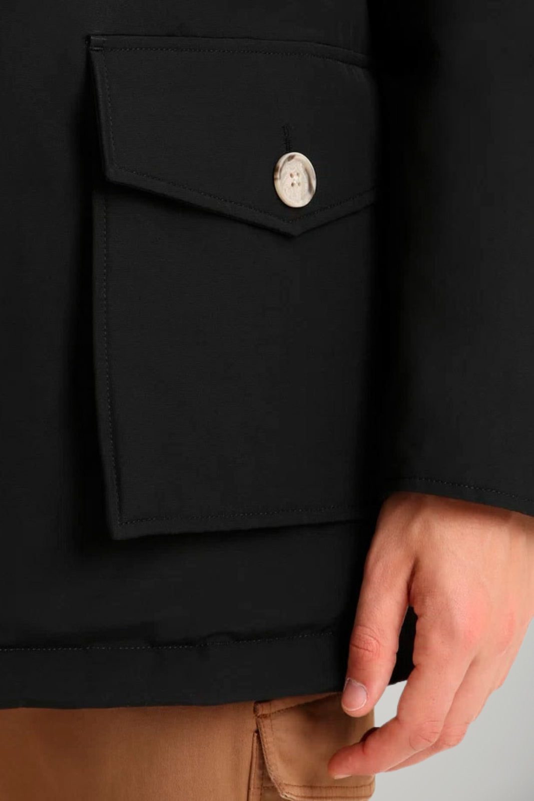 Parka da uomo Woolrich in Ramar con cappuccio