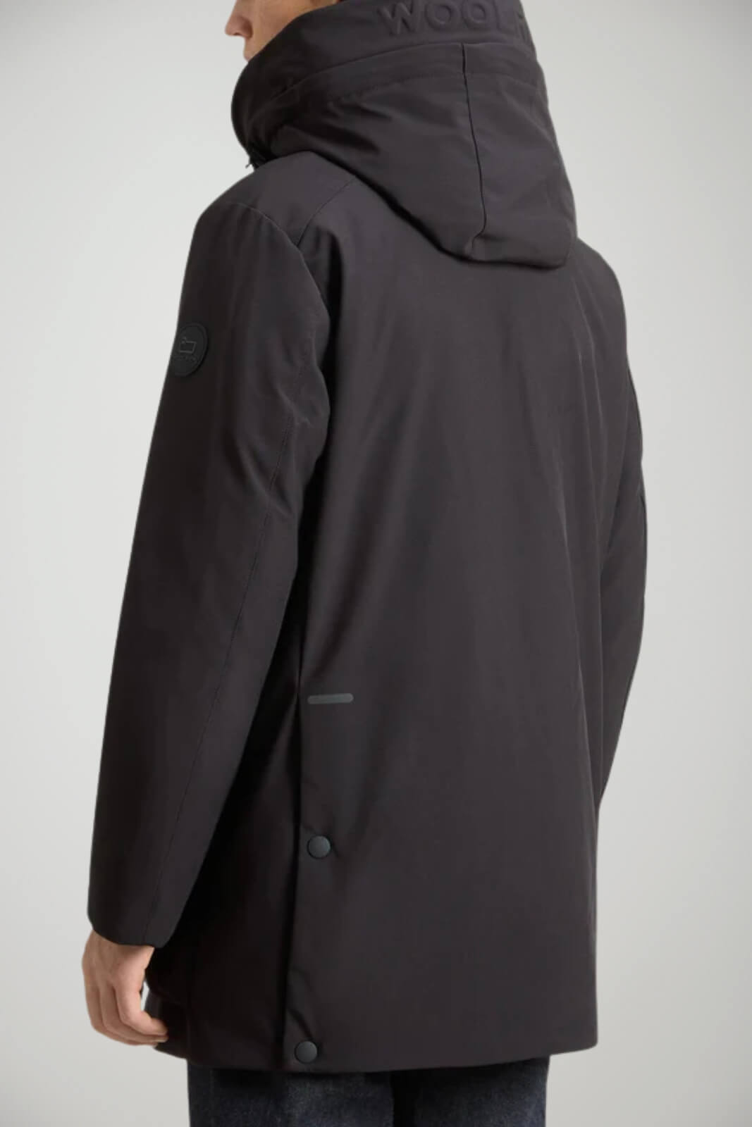 Parka da uomo Woolrich in softshell con cappuccio