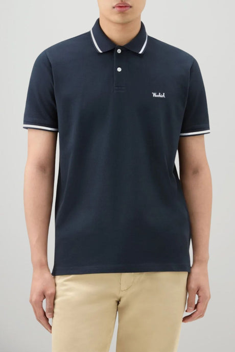 Woolrich Polo Uomo con dettagli a contrasto di colore