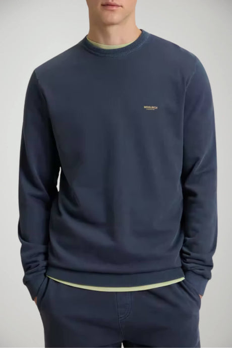 Felpa da uomo Woolrich in cotone girocollo