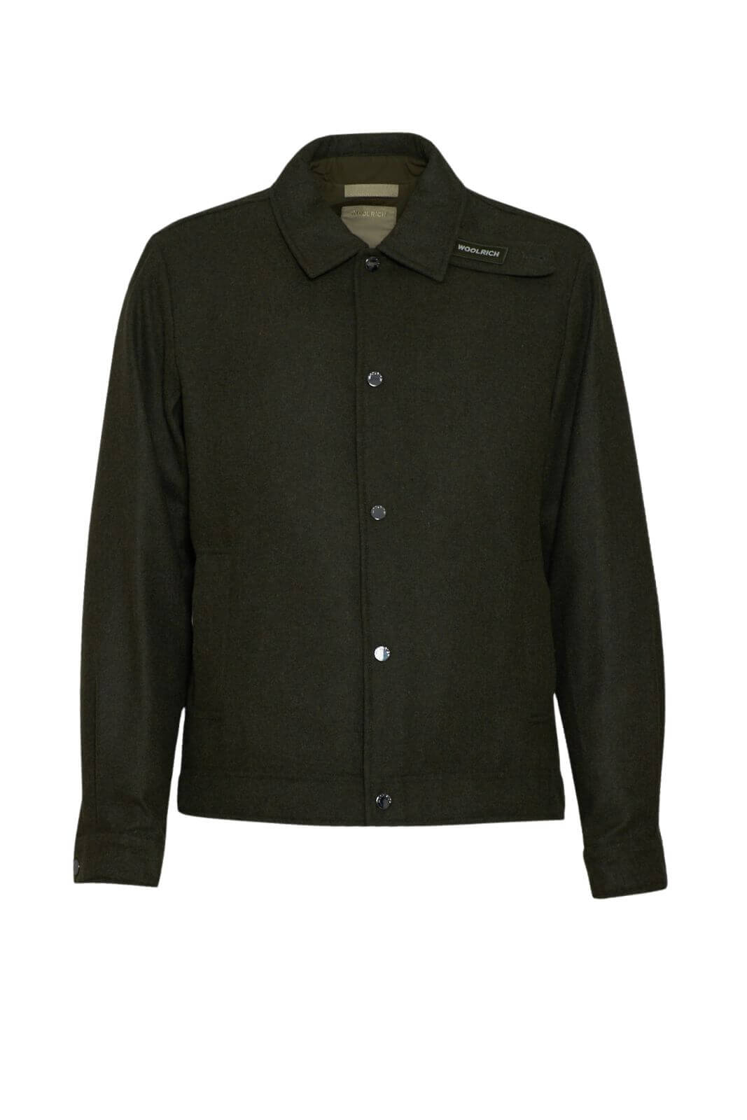 Woolrich giacca uomo a camicia Keating in misto lana riciclata