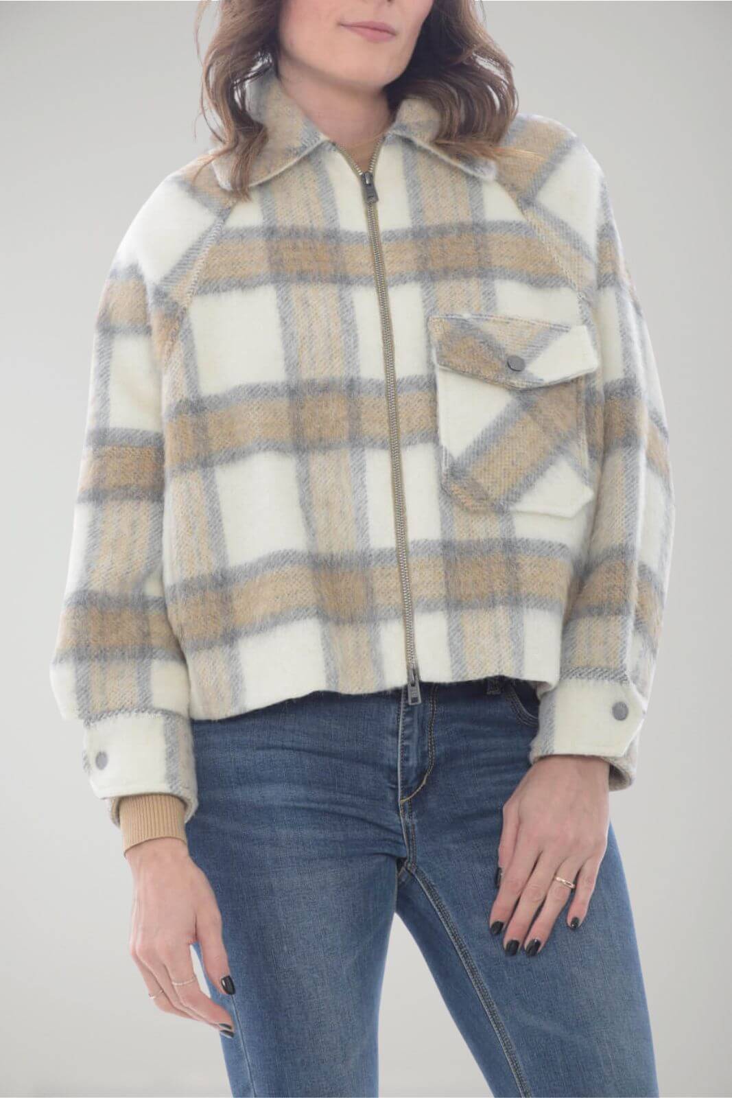 Woolrich giacca donna COZY WOOL OVERSHIRT