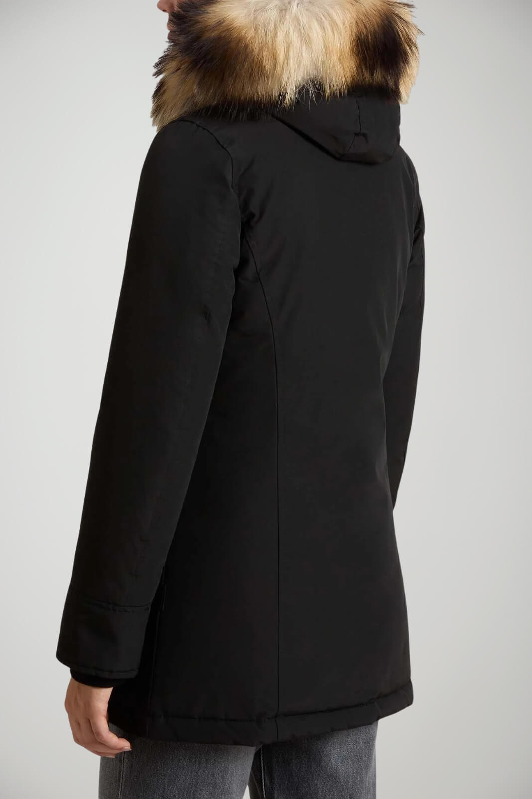 Parka da donna Woolrich in ramar cloth con cappuccio