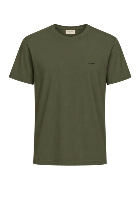 T-shirt da uomo Woolrich in cotone a maniche corte con logo