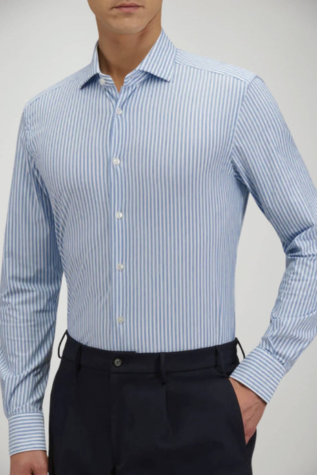 Camicia da uomo Xacus a righe in micro pattern