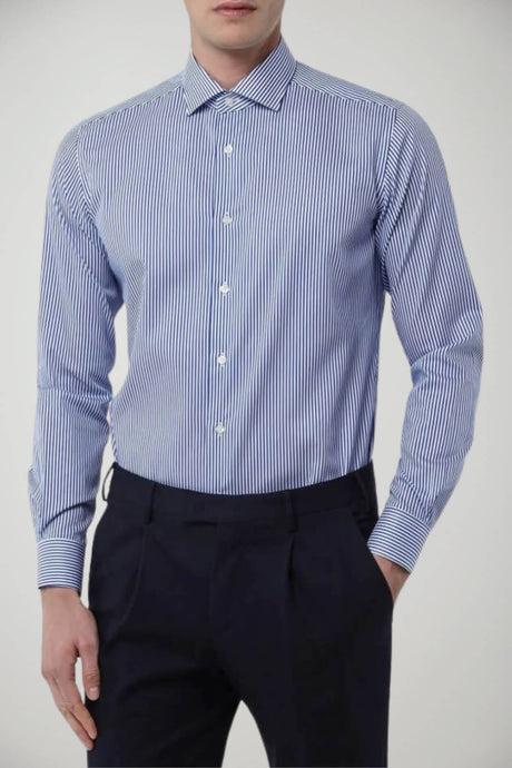 Camicia da uomo Xacus rigata in cotone