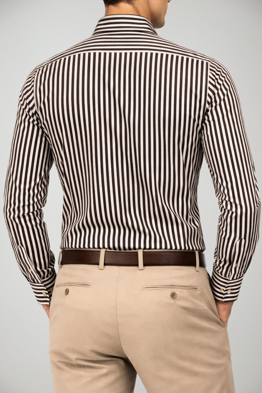 Camicia da uomo Xacus rigata con bottoni