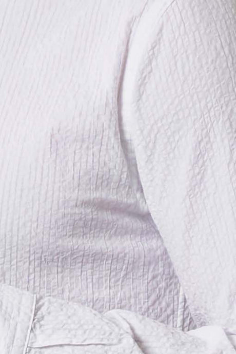 Camicia da uomo Xacus in seersucker bianco