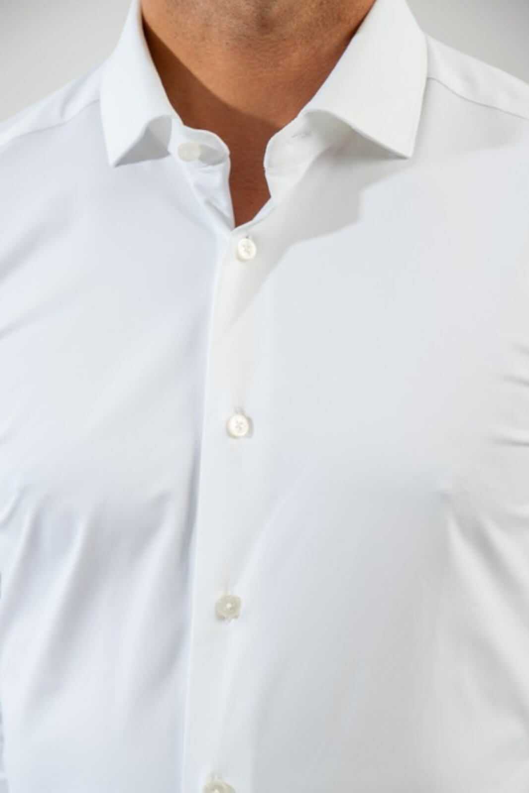 Camicia da uomo Xacus bianca con bottoni