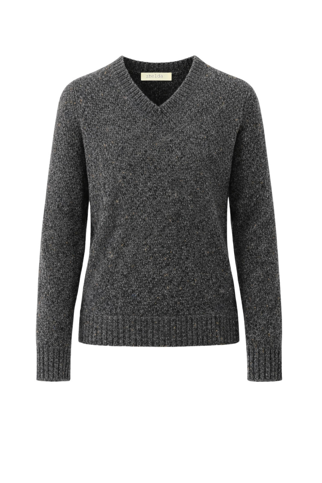 Maglione da donna Zhelda con scollo a V in misto lana e alpaca