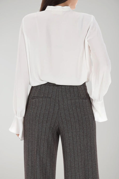 I Blues camicia donna con rouches sul davanti e ai polsi