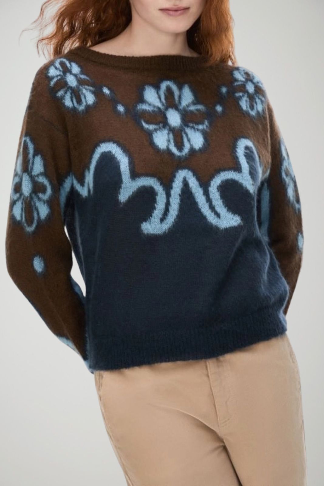 i Blues Maglia Donna con intarsio jacquard / Blu