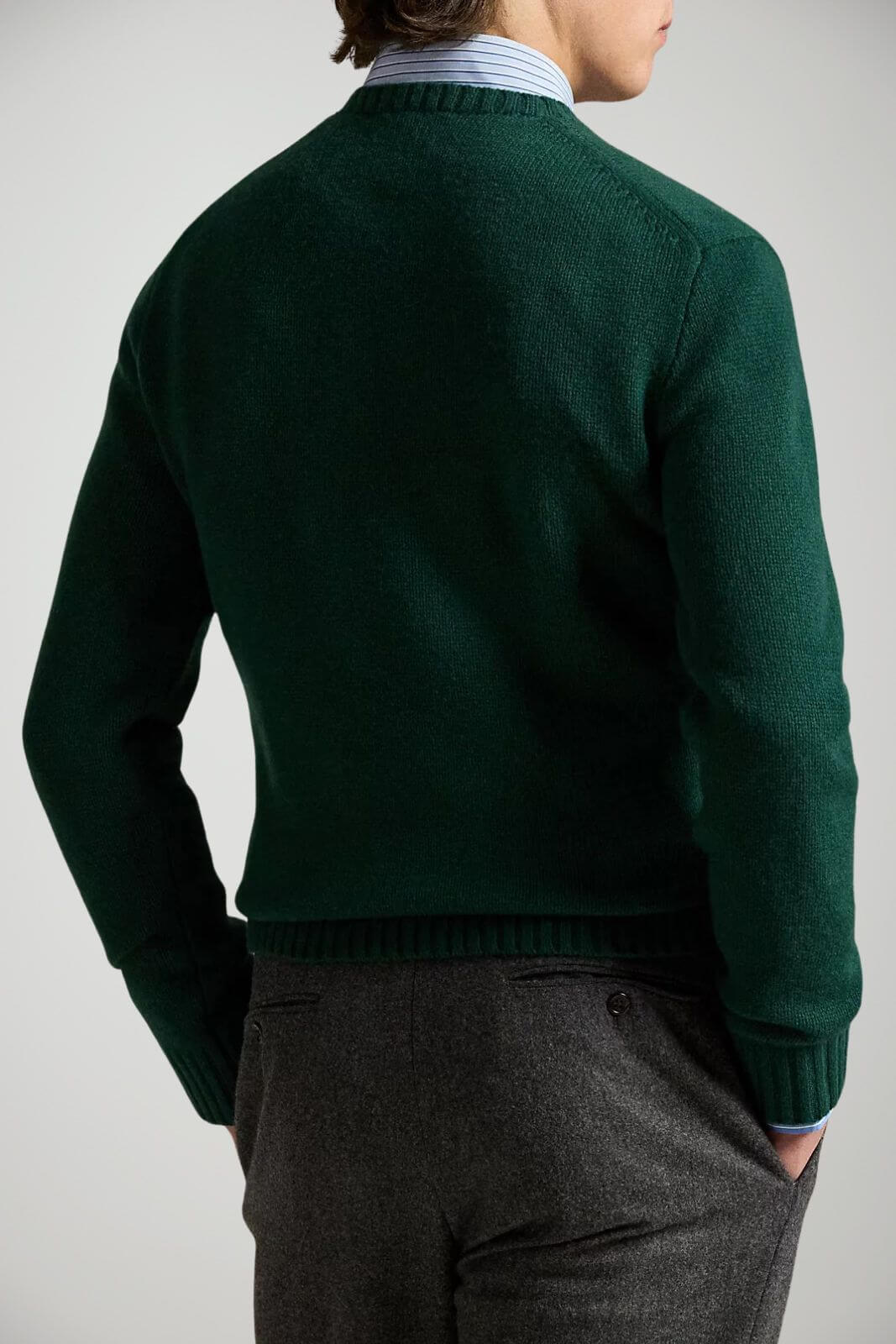 Polo Ralph Lauren maglia uomo bear verde