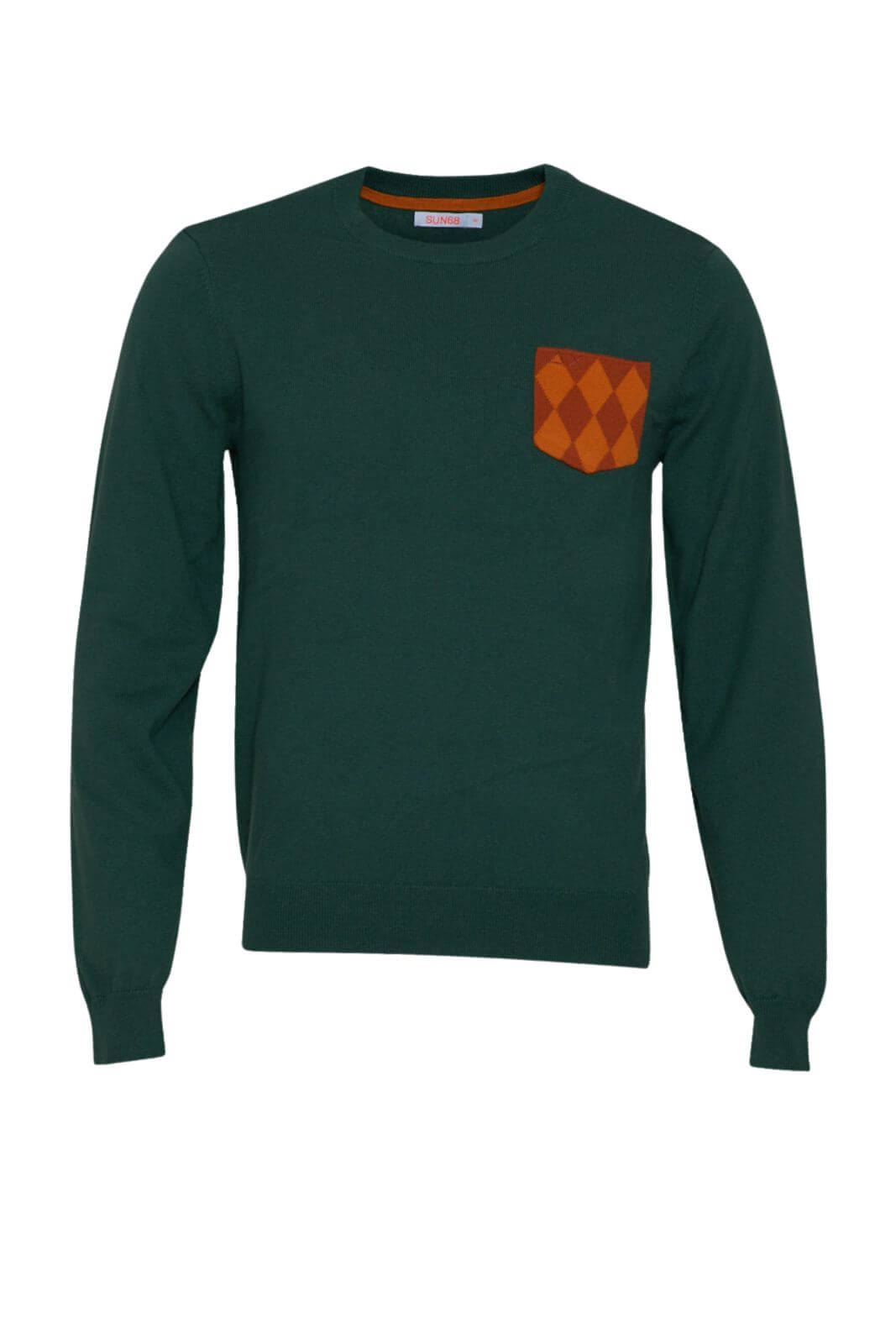 Sun68 Maglia Uomo con taschino jacquard