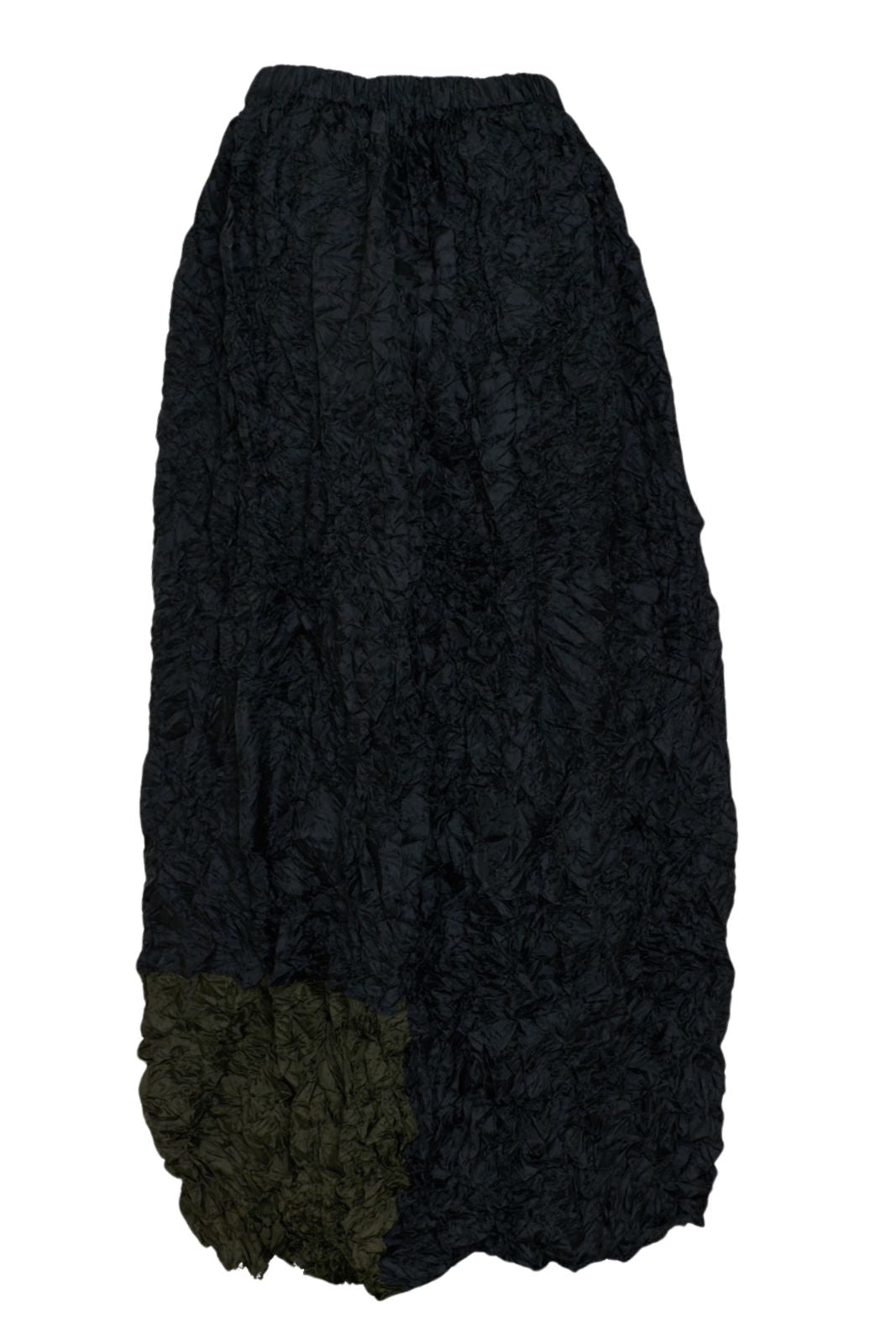 Tadashi Gonna lunga in crepe nera e verde