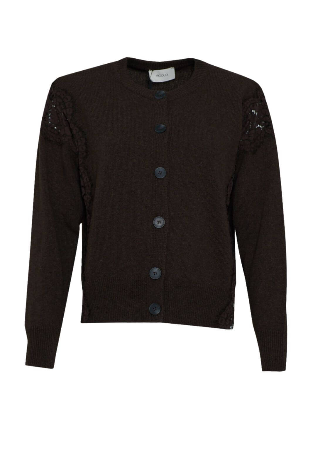 Vicolo cardigan donna con inserto in pizzo