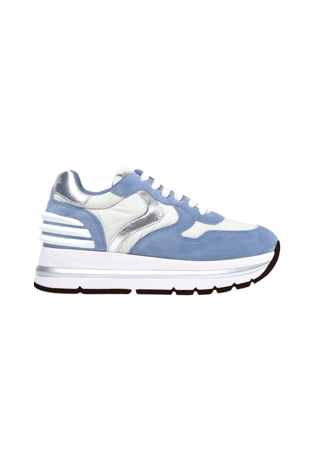 Voile Blanche Women's Sneakers in Leather and Fabric