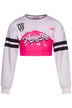 Aniye by Girl Cropped Sweatshirt and Mesh Top for Girls