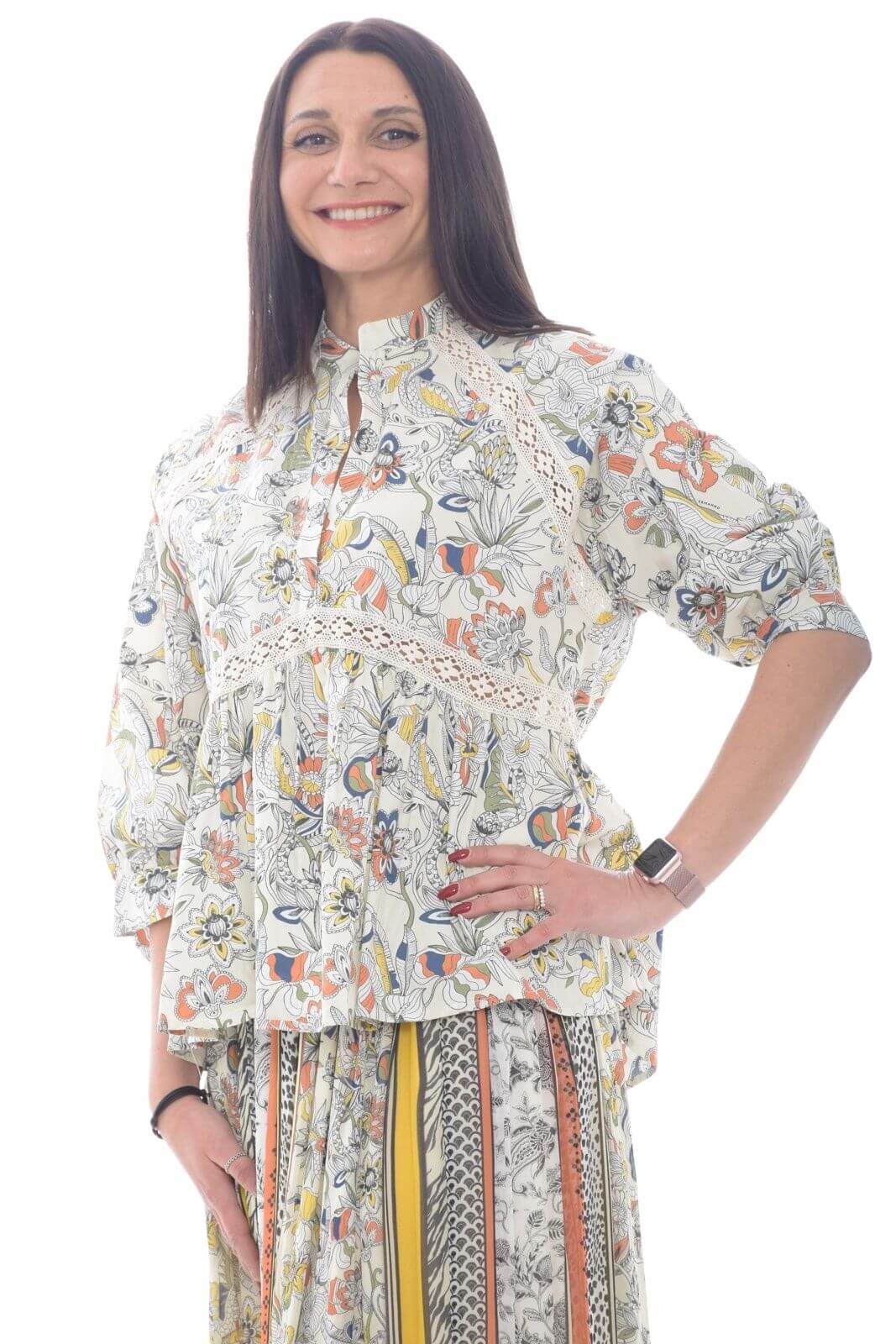 Blusa de mujer Ermanno flores