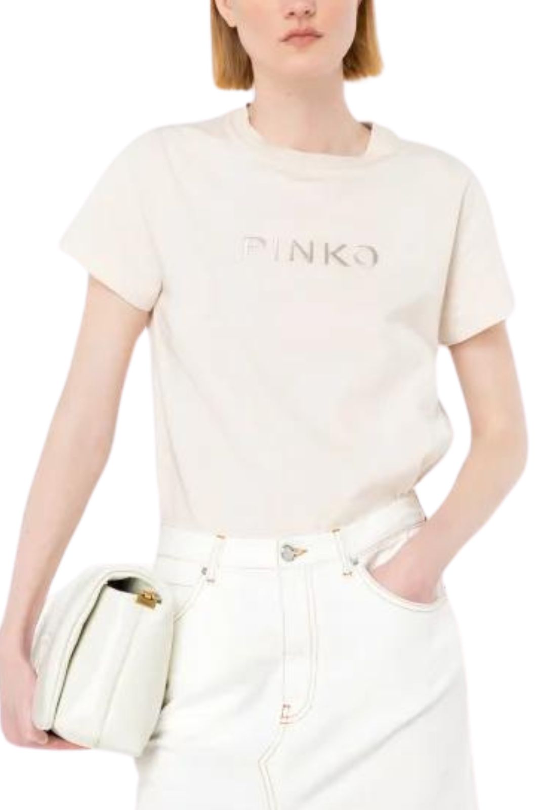 Pinko T Shirt donna con logo ricamato START