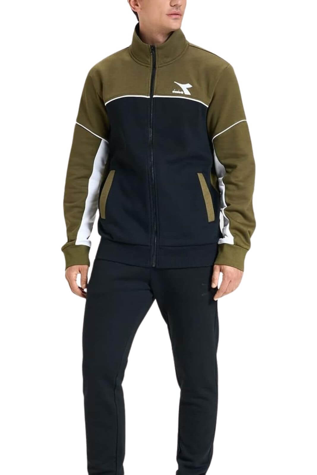 Tuta uomo diadora sale cotone full zip cappuccio